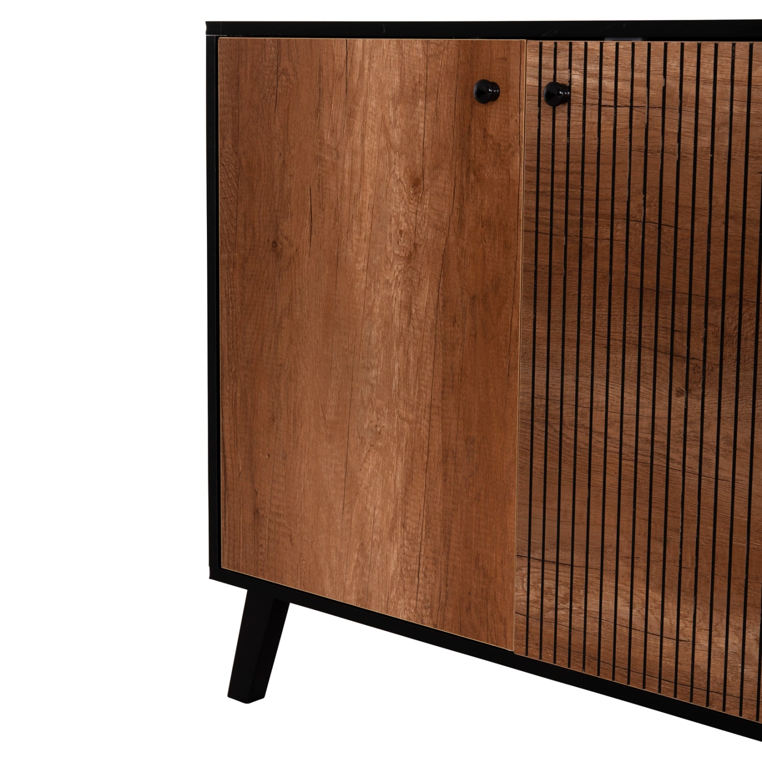 Буфет KRUDEN меламин черно-натурално 180x40x78.6Hсм.
