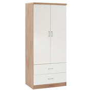 Гардероб с 2 врати и 2 чекмеджета Sonama-бял 80x42,5Х180,5Y cm.
