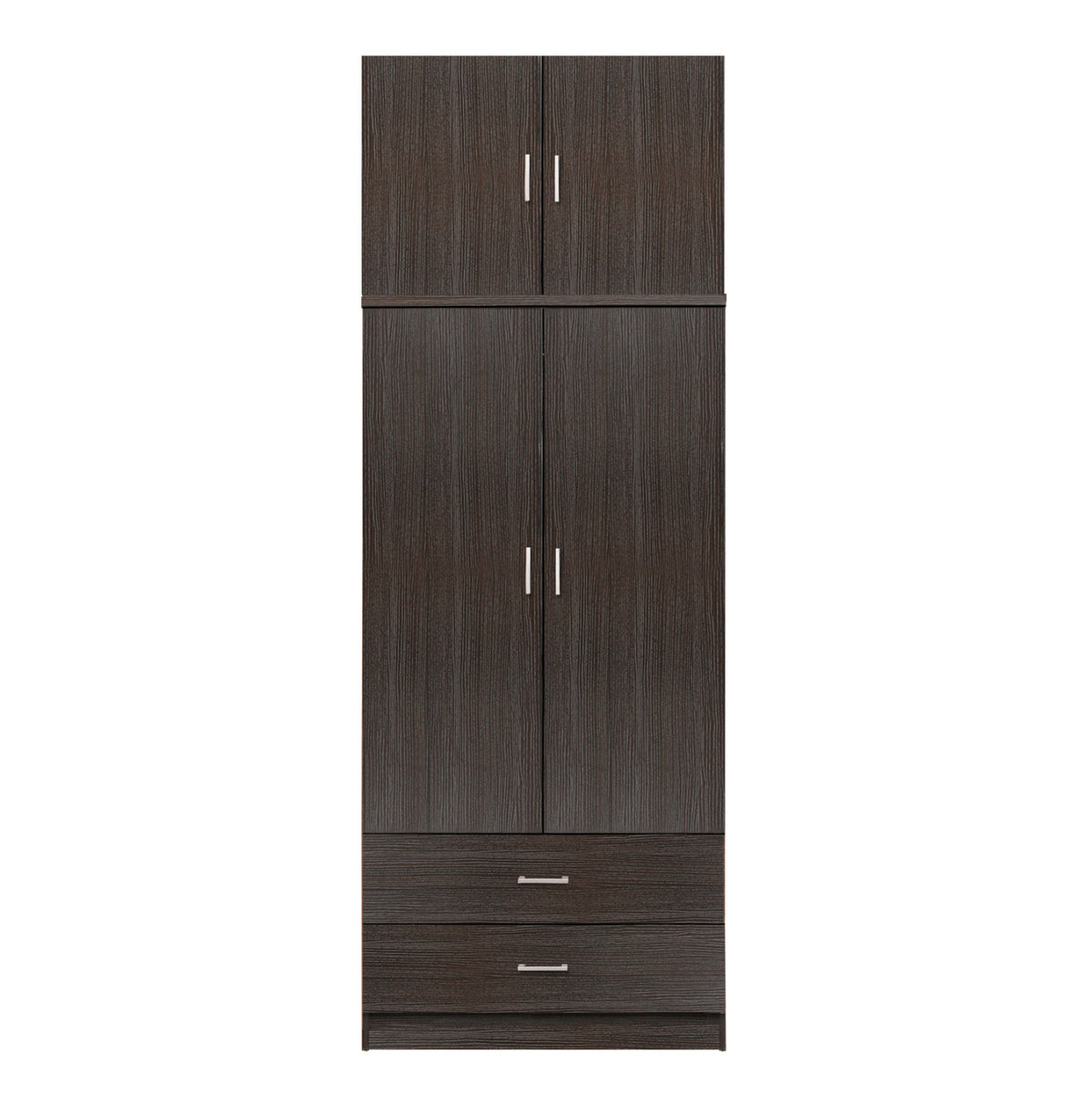 Гардероб 2 врати с лофт и 2 чекмеджета Zebrano 80x42x241