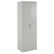 ГАРДЕРОБ BAILEY 2-ВРАТИ 3 РАФТА МЕЛАМИН БЯЛ 60x43x181H см.