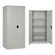 Метален гардероб HRONDA с 2 врати с 3 рафта и ключалка 70x40x170Hсм.