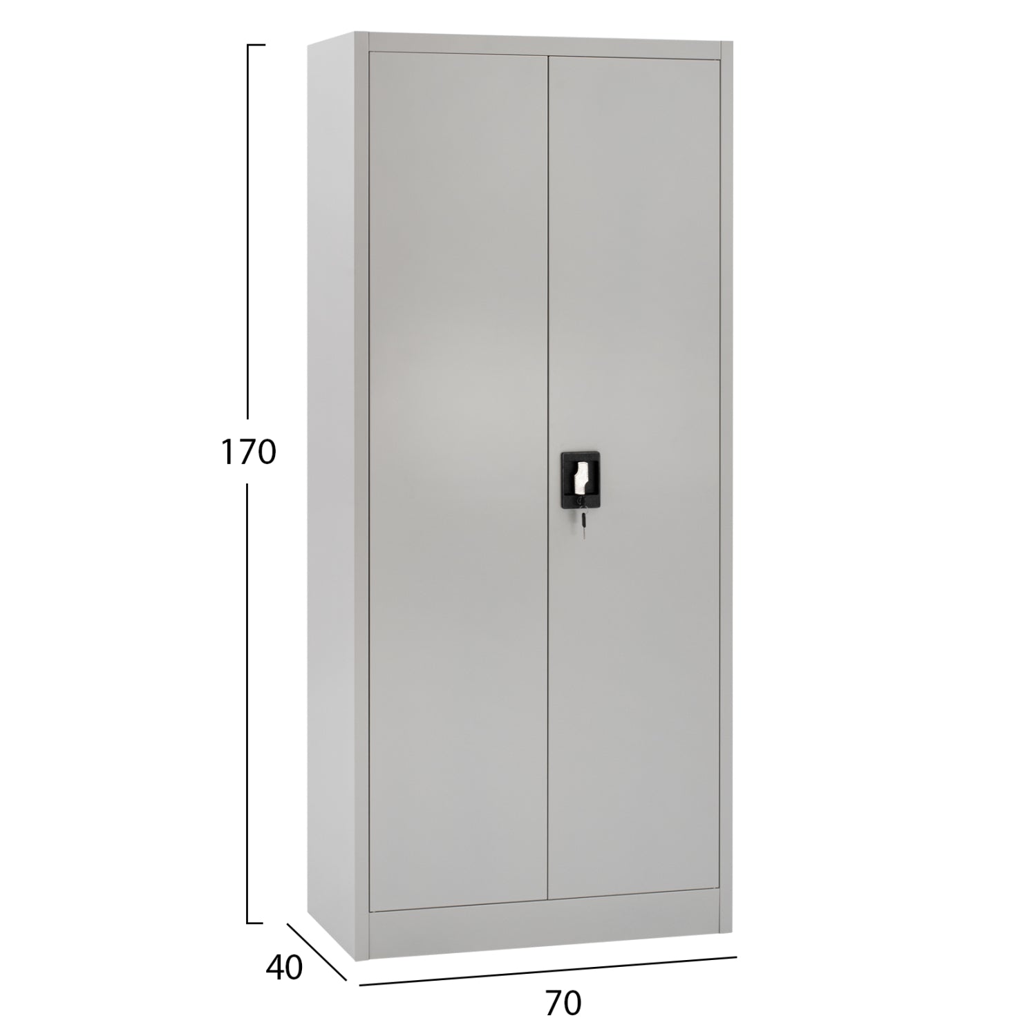 ГАРДЕРОБ 2-КРИЛЕН МЕТАЛЕН HRONDA С РАЗДЕЛИТЕЛ И КЛЮЧАЛКА 70x40x170Hсм.