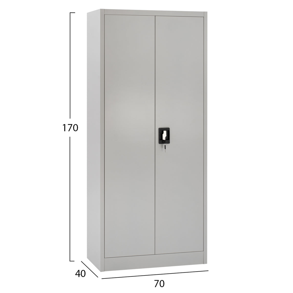 ГАРДЕРОБ 2-КРИЛЕН МЕТАЛЕН HRONDA С РАЗДЕЛИТЕЛ И КЛЮЧАЛКА 70x40x170Hсм.