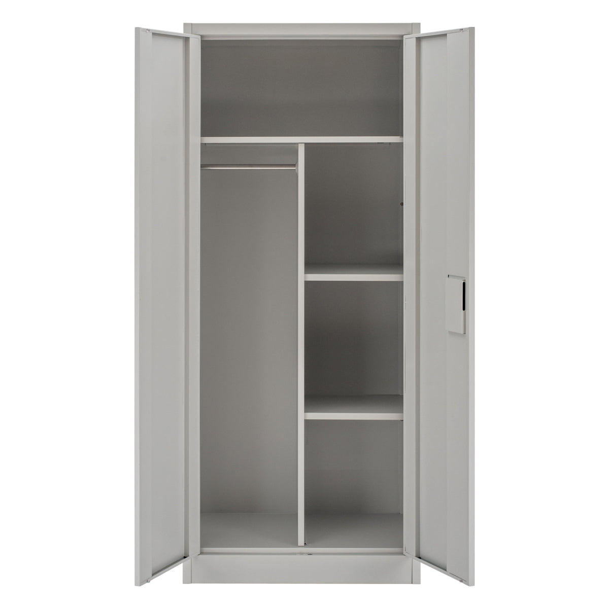 ГАРДЕРОБ 2-КРИЛЕН МЕТАЛЕН HRONDA С РАЗДЕЛИТЕЛ И КЛЮЧАЛКА 70x40x170Hсм.
