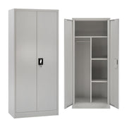 ГАРДЕРОБ 2-КРИЛЕН МЕТАЛЕН HRONDA С РАЗДЕЛИТЕЛ И КЛЮЧАЛКА 70x40x170Hсм.