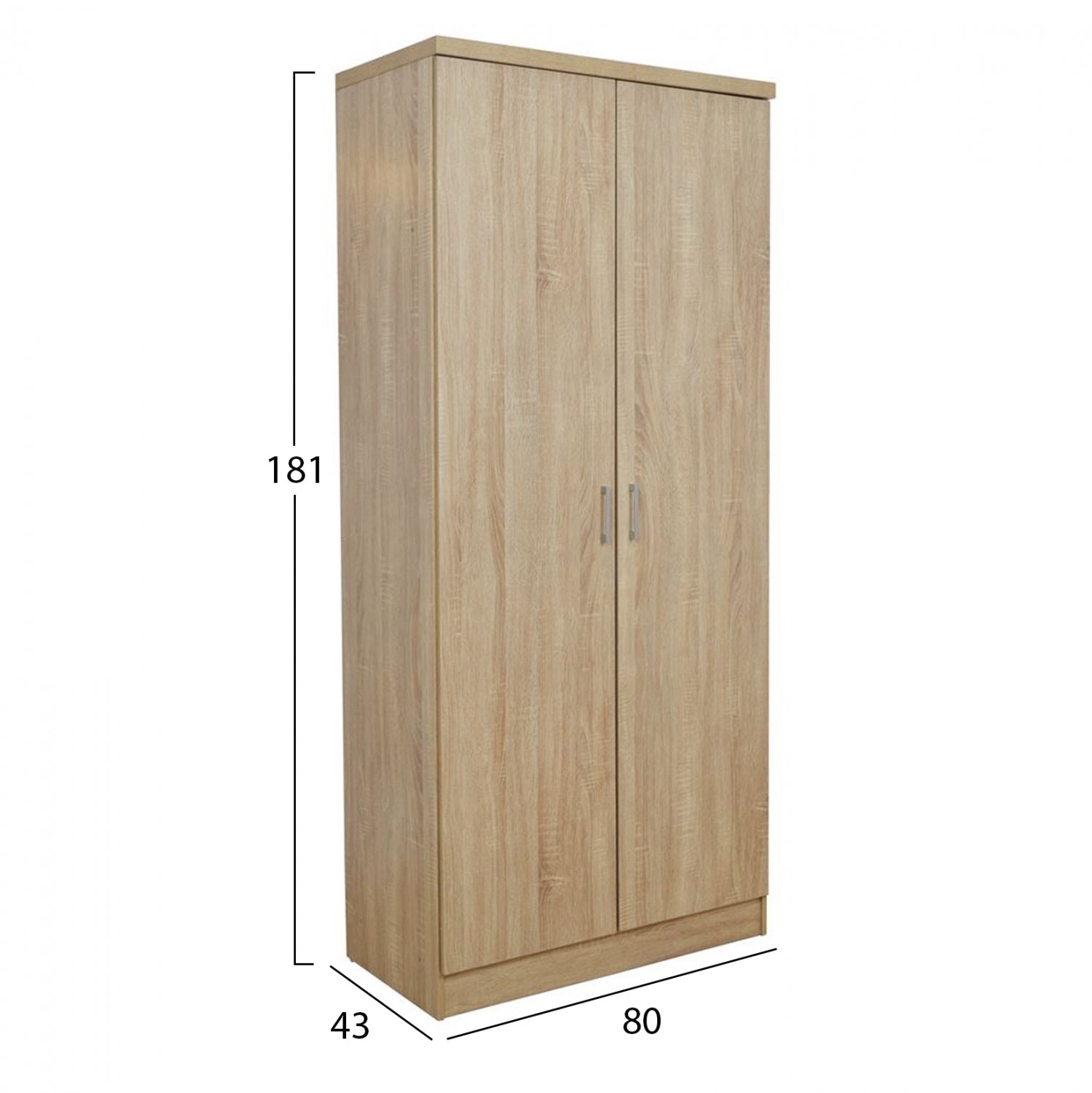 Гардероб 2 врати sonama 80x43x181
