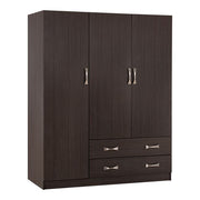 Гардероб с 3 врати 150x55x180см с 2 чекмеджета Зебрано