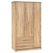 Гардероб с 3 врати и 2 чекмеджета Sonama 89x42,5x181