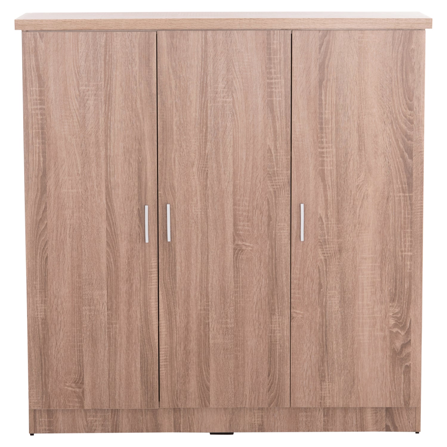 ГАРДЕРОБ 3-ВРАТИ С РАФТОВЕ FUENTO МЕЛАМИН В СОНОМА ДЪБ 120-116x40x123.5Hсм.