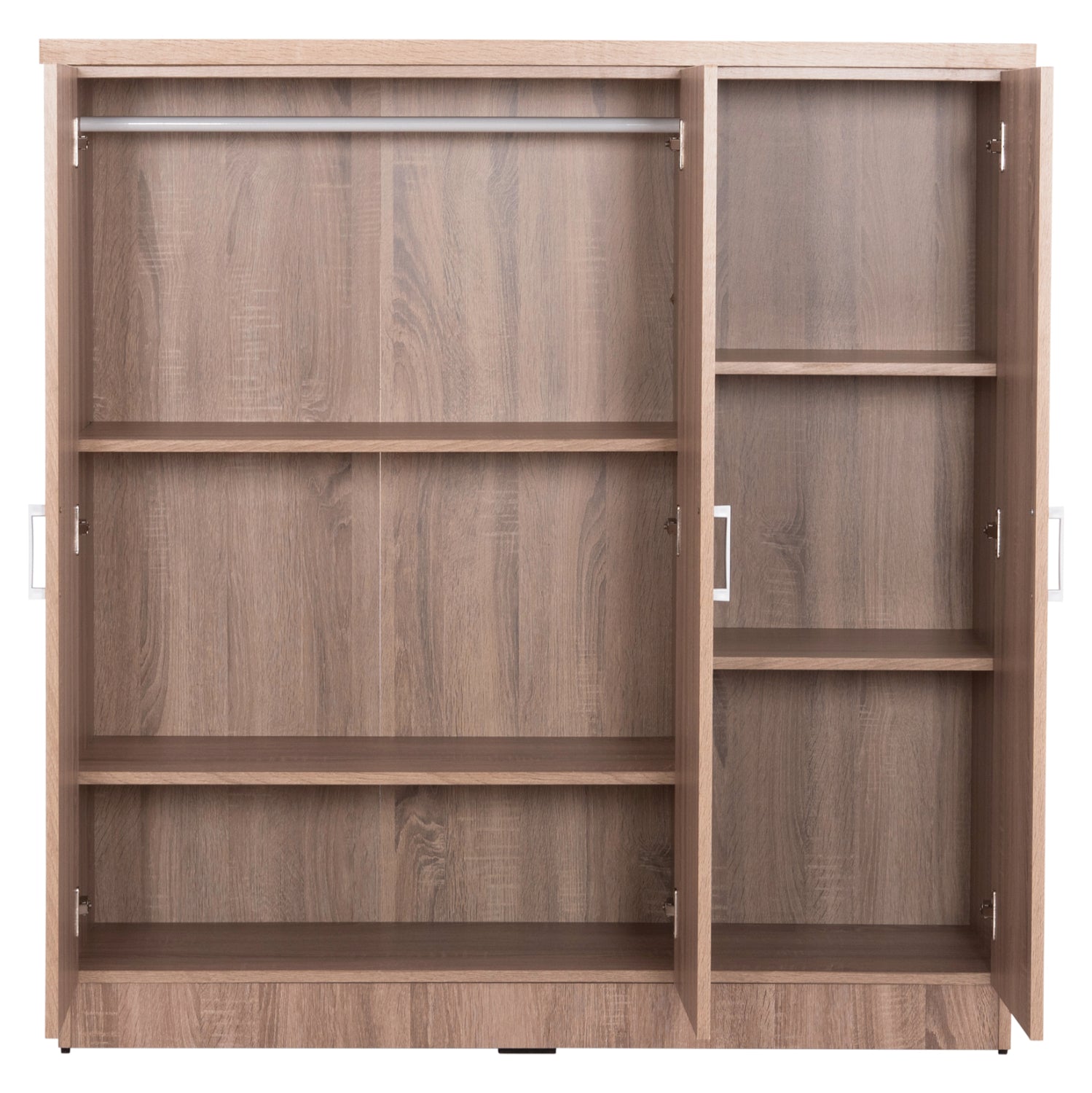 ГАРДЕРОБ 3-ВРАТИ С РАФТОВЕ FUENTO МЕЛАМИН В СОНОМА ДЪБ 120-116x40x123.5Hсм.