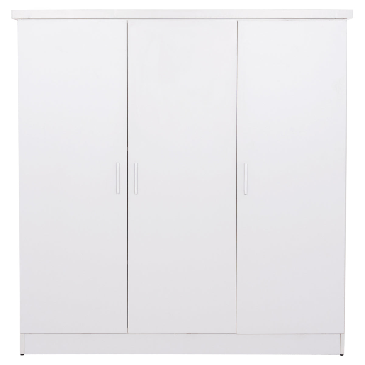 ГАРДЕРОБ 3-ВРАТИ С РАФТОВЕ FUENTO МЕЛАМИН В БЯЛО 120-116x40x123.5Hсм.