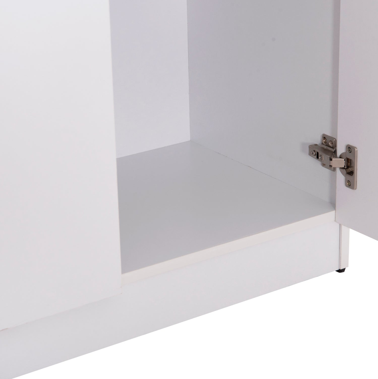 ГАРДЕРОБ 3-ВРАТИ С РАФТОВЕ FUENTO МЕЛАМИН В БЯЛО 120-116x40x123.5Hсм.