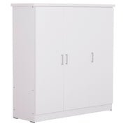 ГАРДЕРОБ 3-ВРАТИ С РАФТОВЕ FUENTO МЕЛАМИН В БЯЛО 120-116x40x123.5Hсм.