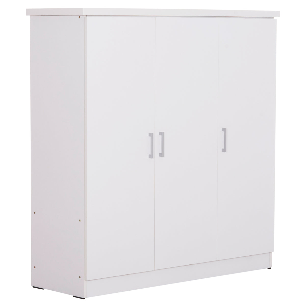 ГАРДЕРОБ 3-ВРАТИ С РАФТОВЕ FUENTO МЕЛАМИН В БЯЛО 120-116x40x123.5Hсм.
