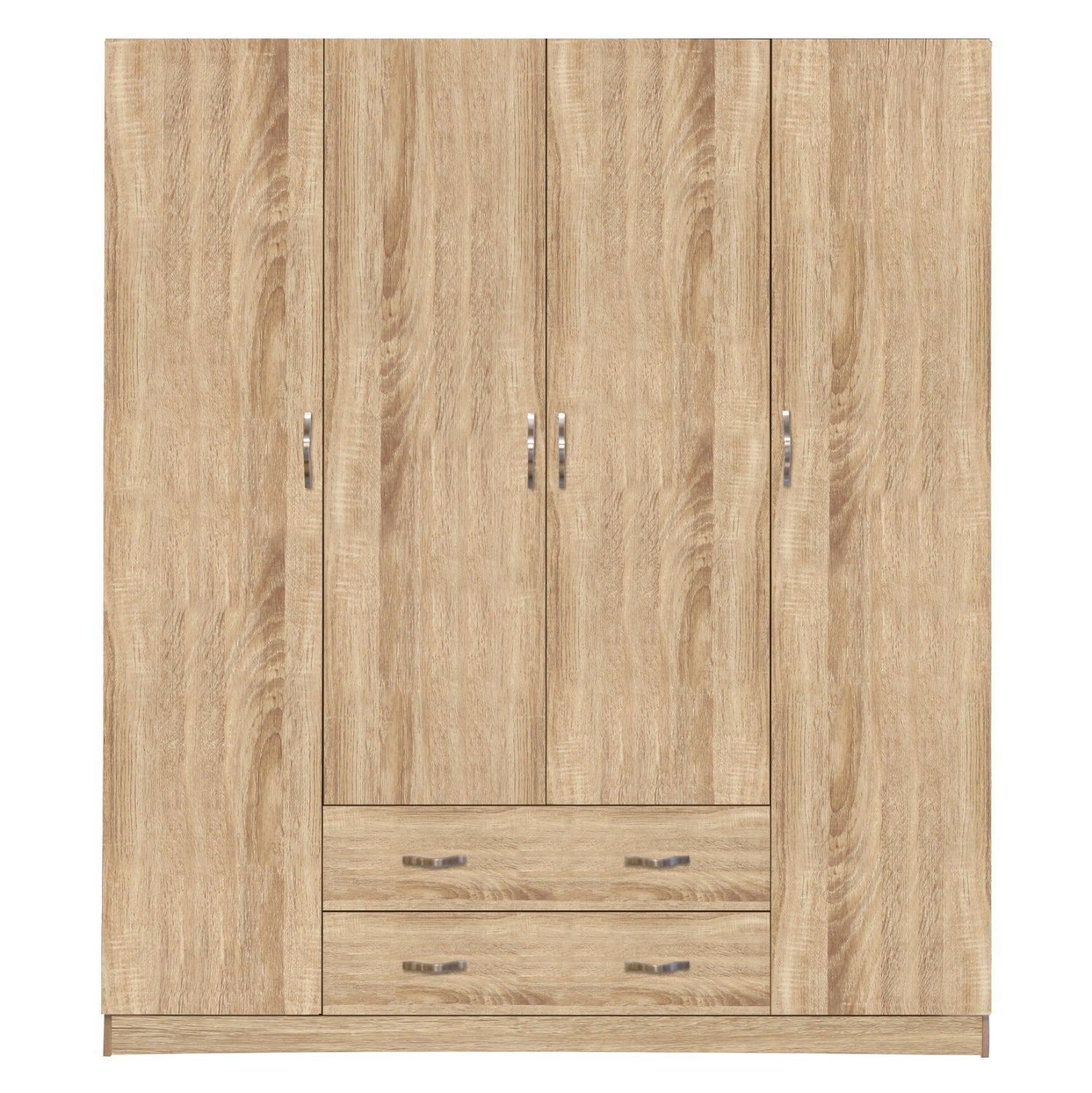 Гардероб 4 врати с 2 чекмеджета 200x56x180Hсм. Sonoma