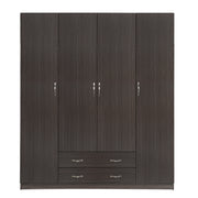 Гардероб 4 врати с 2 чекмеджета 200x55.5x180H Зебрано