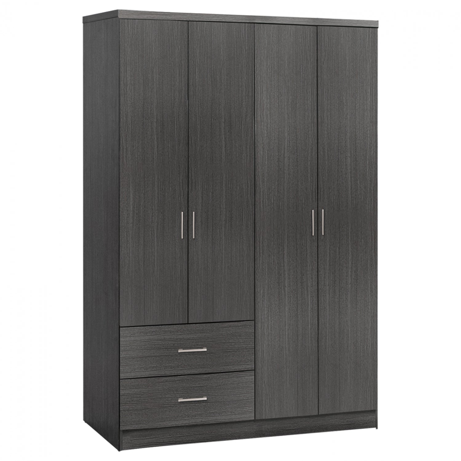 Гардероб с 4 врати и 2 чекмеджета Zebrano 120x42,5x180,5
