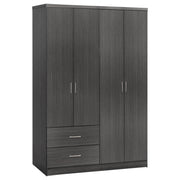 Гардероб с 4 врати и 2 чекмеджета Zebrano 120x42,5x180,5