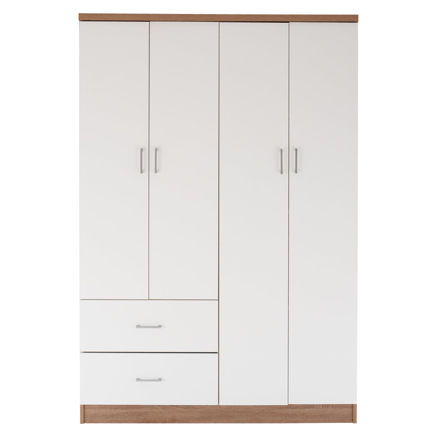 Гардероб с 4 врати и 2 чекмеджета FB9339.06 Sonama бял 120x42,5Х180,5 cm.