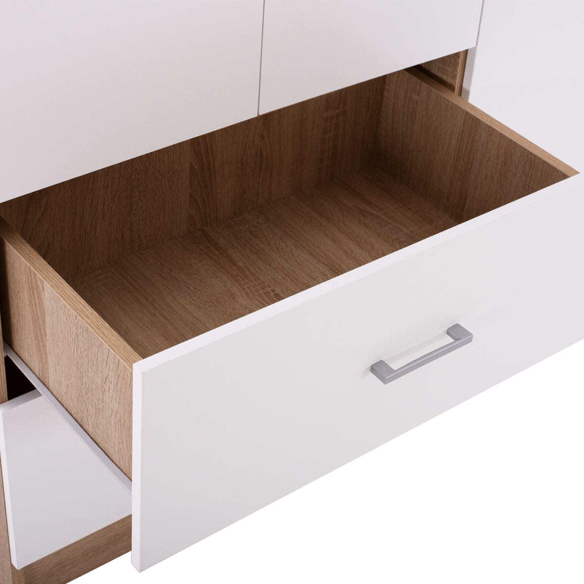 Гардероб с 4 врати и 2 чекмеджета FB9339.06 Sonama бял 120x42,5Х180,5 cm.