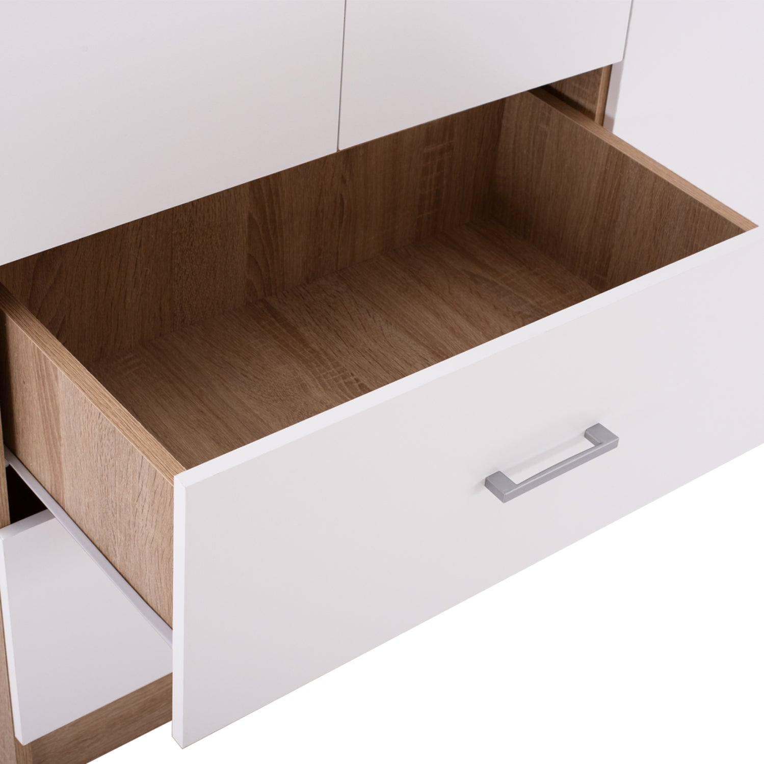 Гардероб с 4 врати и 2 чекмеджета FB9339.06 Sonama бял 120x42,5Х180,5 cm.