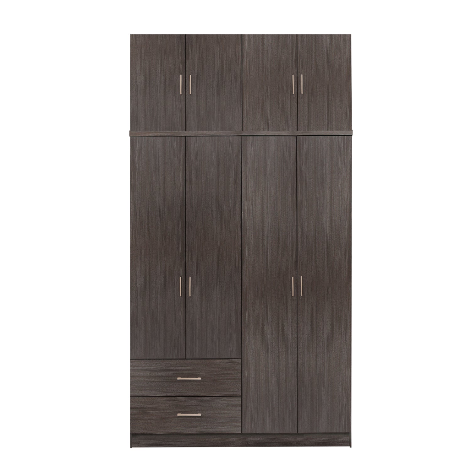 Гардероб 4 врати с лофт и 2 чекмеджета Zebrano 120x42x241