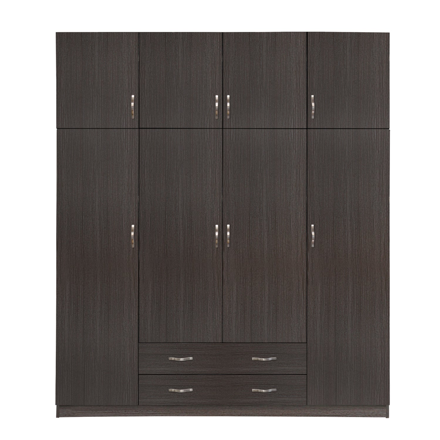 Гардероб 4 врати с Loft 200x240x55.5 и 2 чекмеджета zebrano