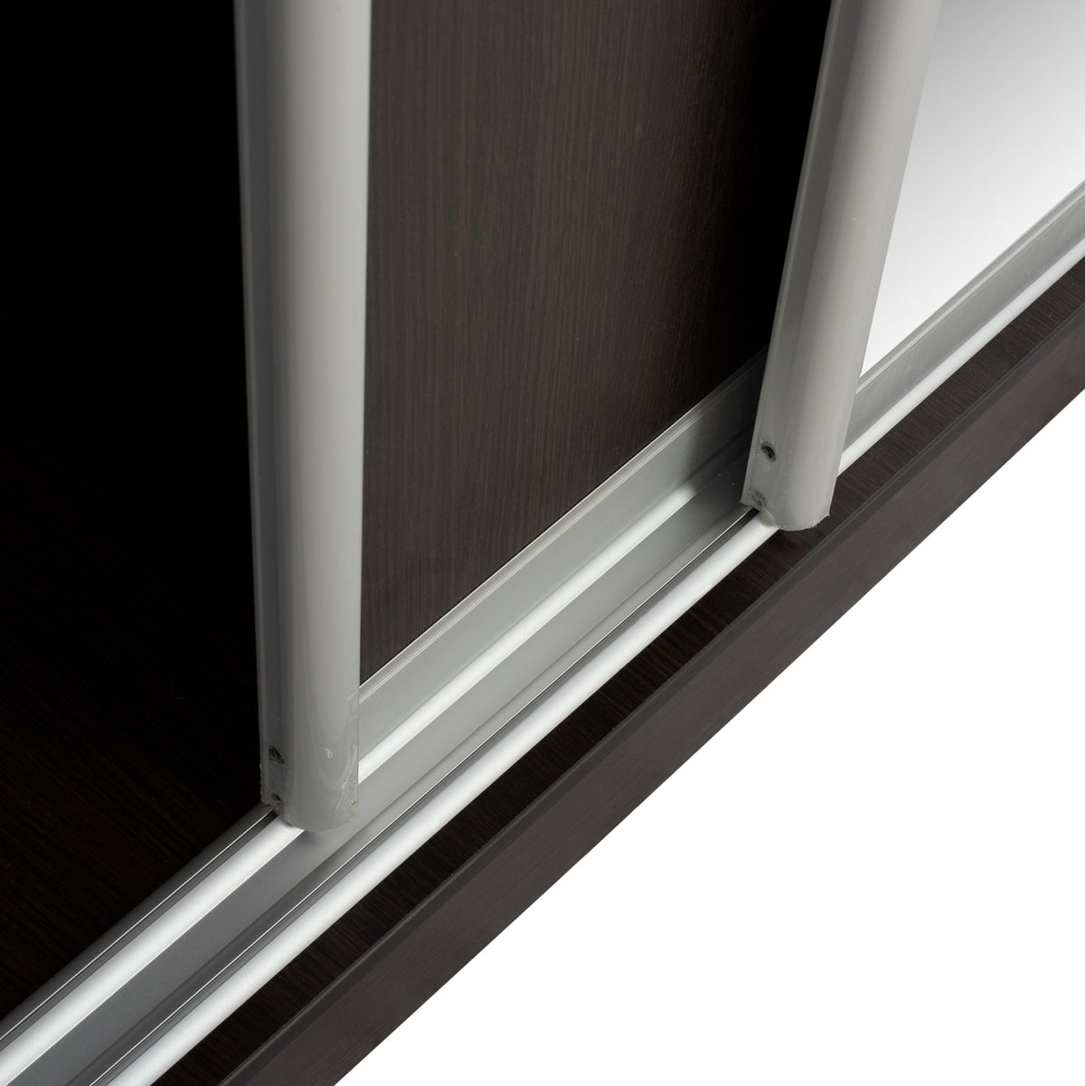 Гардероб 2-крилен ADLER плъзгащи врати огледало венге 160x60x210H