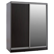 Гардероб 2-крилен ADLER плъзгащи врати огледало венге 160x60x210H