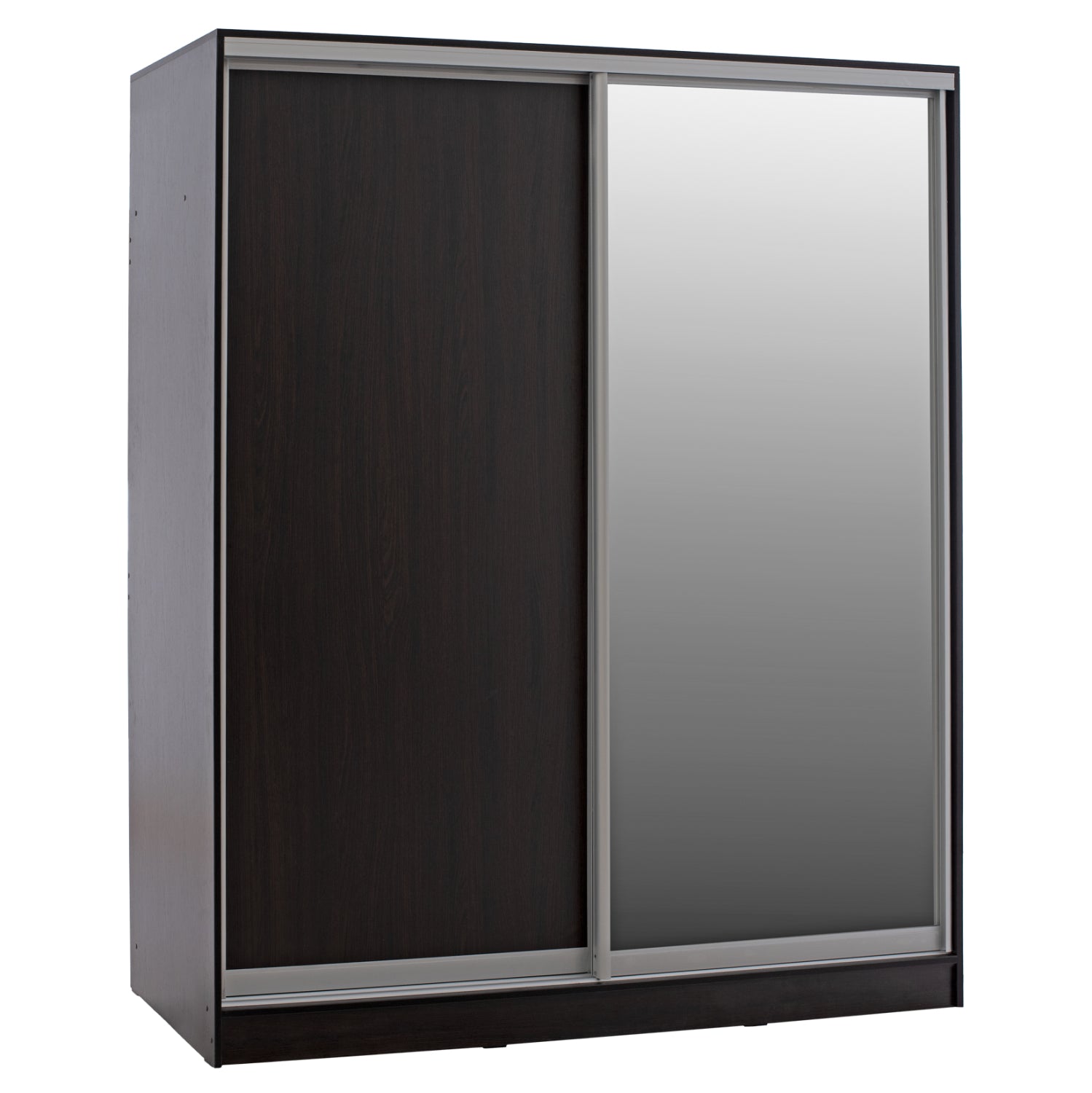 Гардероб 2-крилен ADLER плъзгащи врати огледало венге 160x60x210H