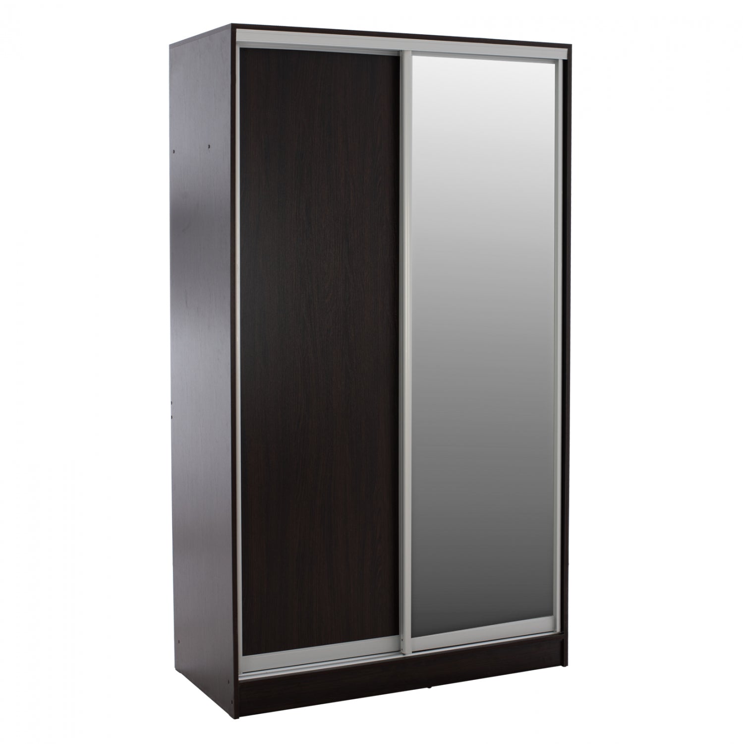 Плъзгащ гардероб Adler меламин 120x60x220 см. двукрилен венге с огледало