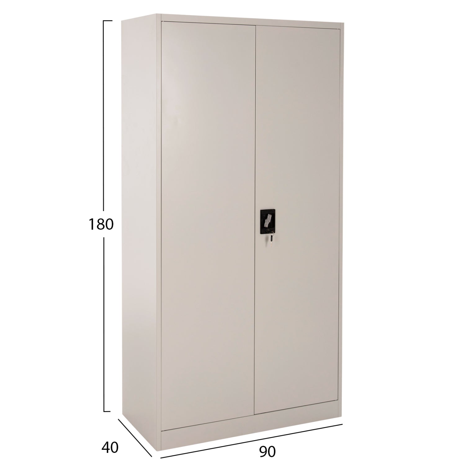 ГАРДЕРОБ CLOD МЕТАЛИК 2-ВРАТИ СВЕТЛО СИВ 90x40x180Hсм.