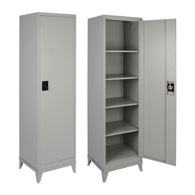 Метален гардероб 50Х45Х190,5 с 4 рафта, 1 врата и крака