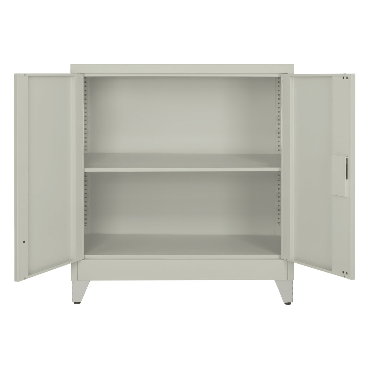 МЕТАЛЕН ШКАФ DURON 2-КРИЛЕН С 2 ОТДЕЛЕНИЯ И КРАКА-СИВ 90x40x100Hсм.