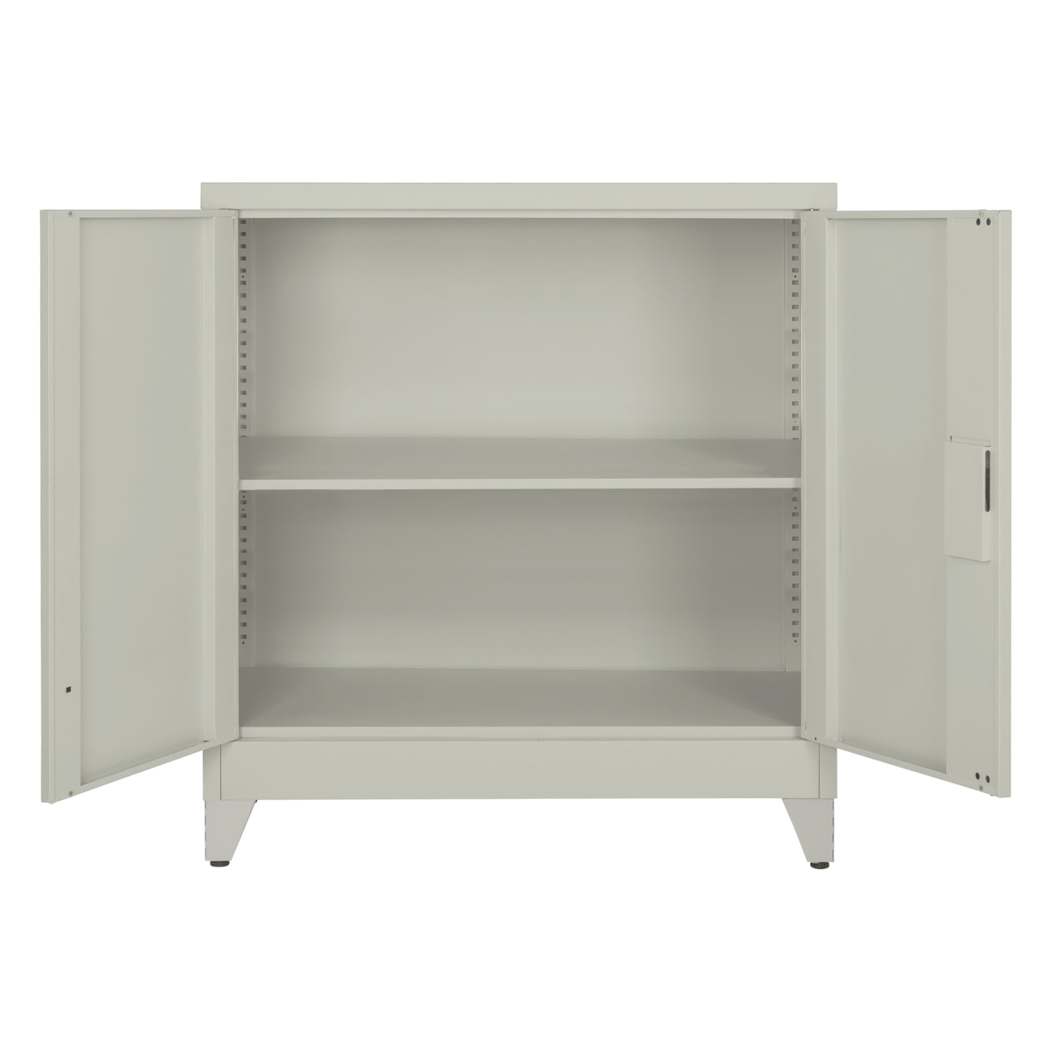 МЕТАЛЕН ШКАФ DURON 2-КРИЛЕН С 2 ОТДЕЛЕНИЯ И КРАКА-СИВ 90x40x100Hсм.