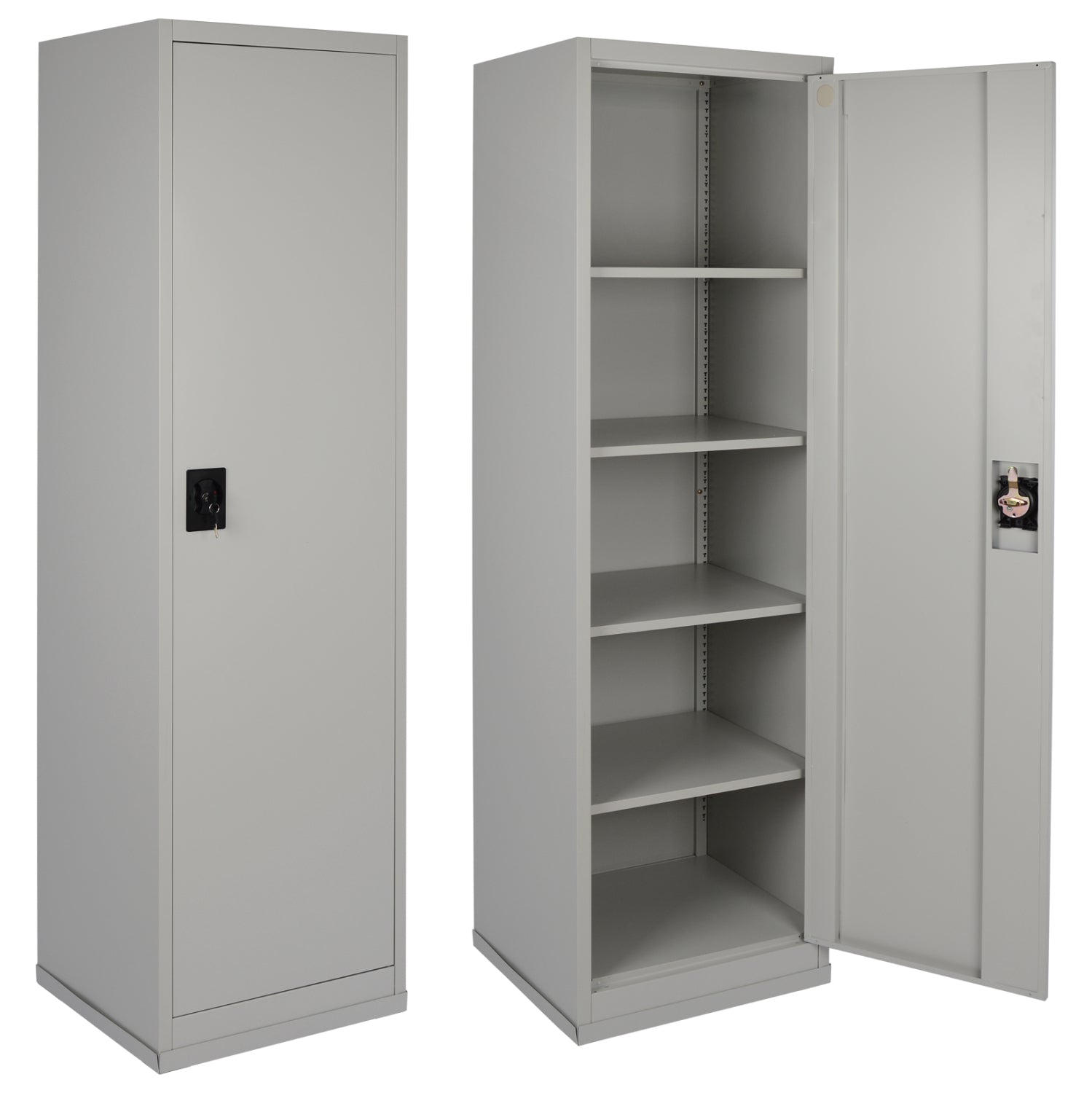 Гардероб с 1 врата метален с ключ OVIEDO сив 50x45x185Hсм.