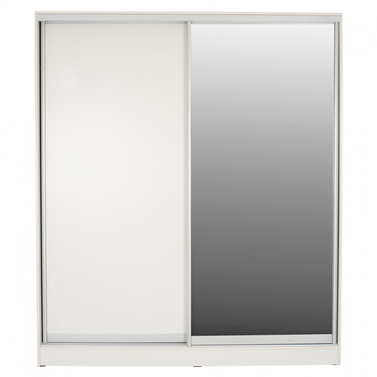 Плъзгащ гардероб Adler меламин 120x60x220 см. двукрилен бял с огледало