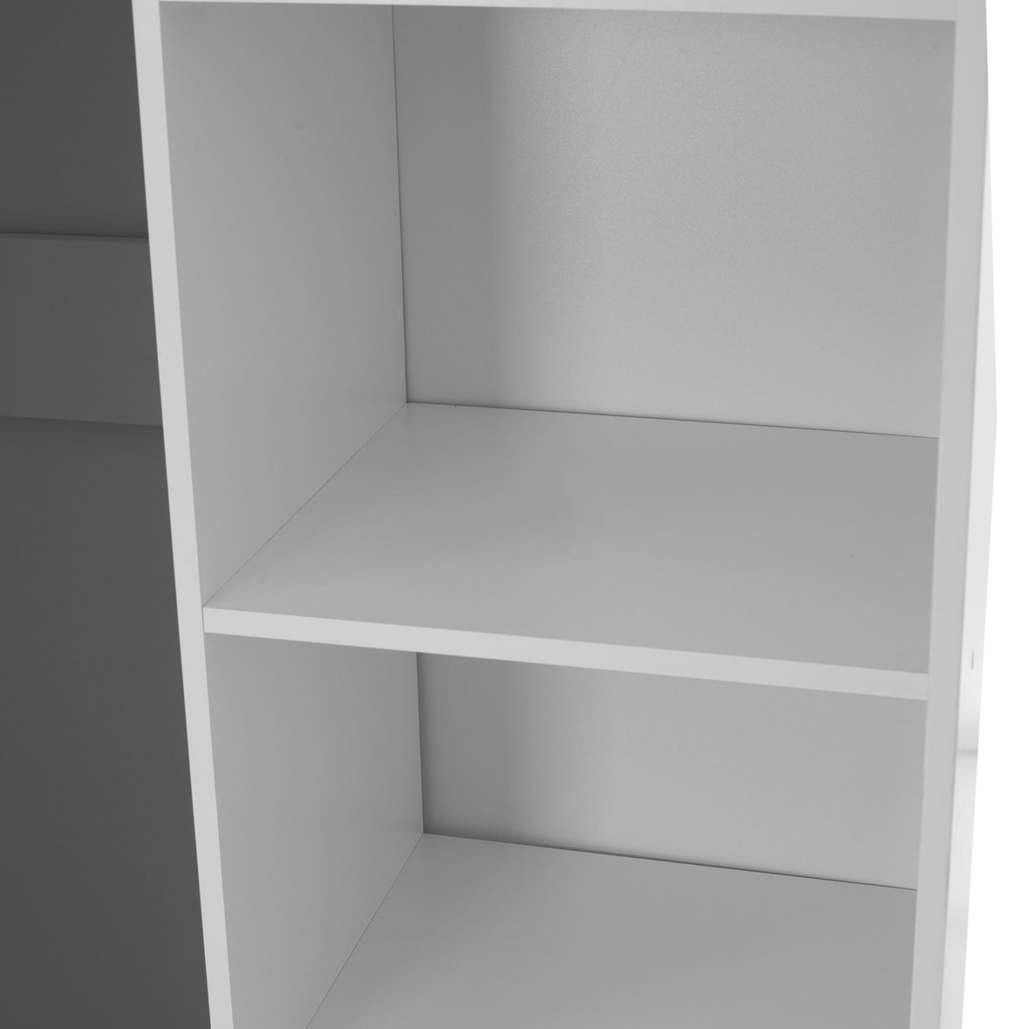 Плъзгащ гардероб Adler меламин бял с огледало 200x60x210 см.