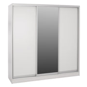 Плъзгащ гардероб Adler меламин бял с огледало 200x60x210 см.