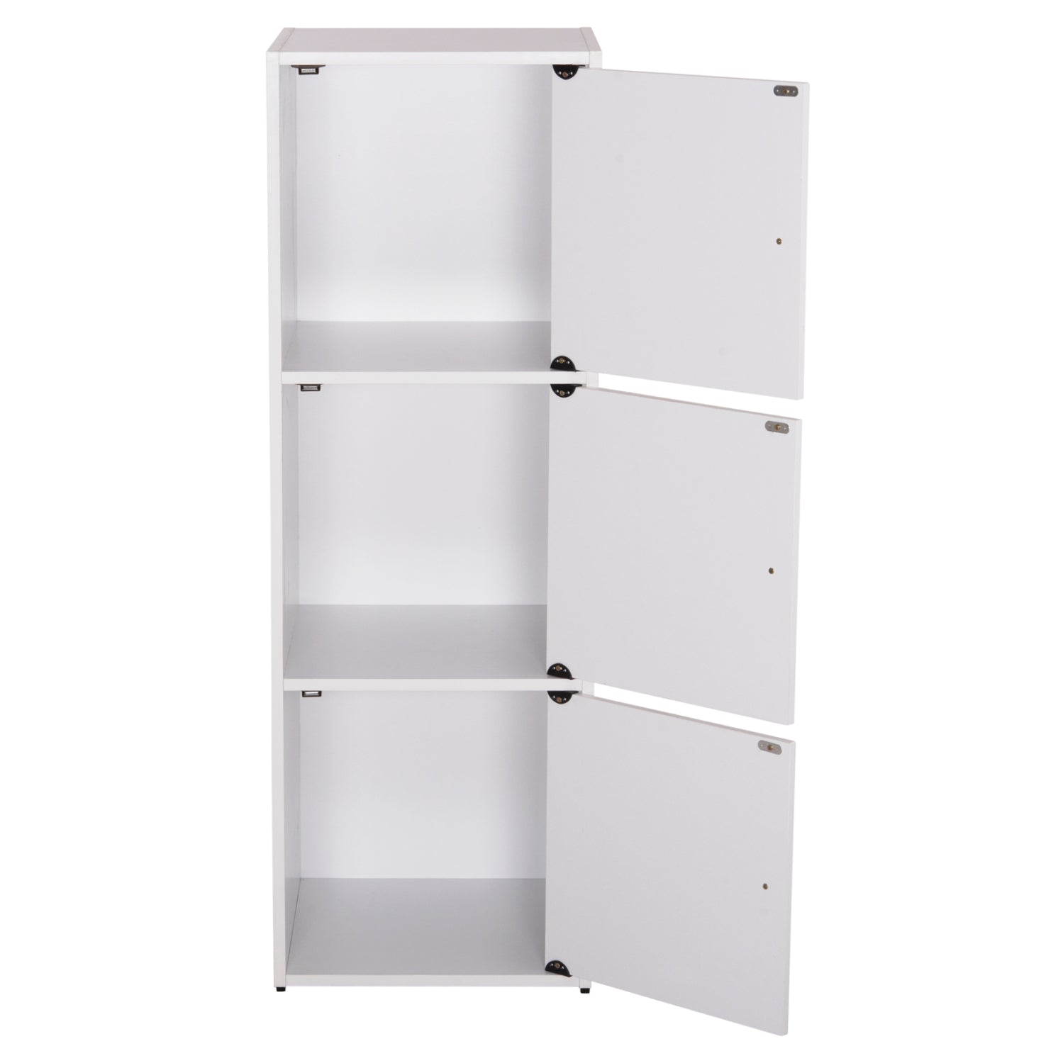 ШКАФ С 3 ОТДЕЛЕНИЯ ЗА СЪХРАНЕНИЕ SORIANO БЯЛ МЕЛАМИН 40x39x119Hсм.