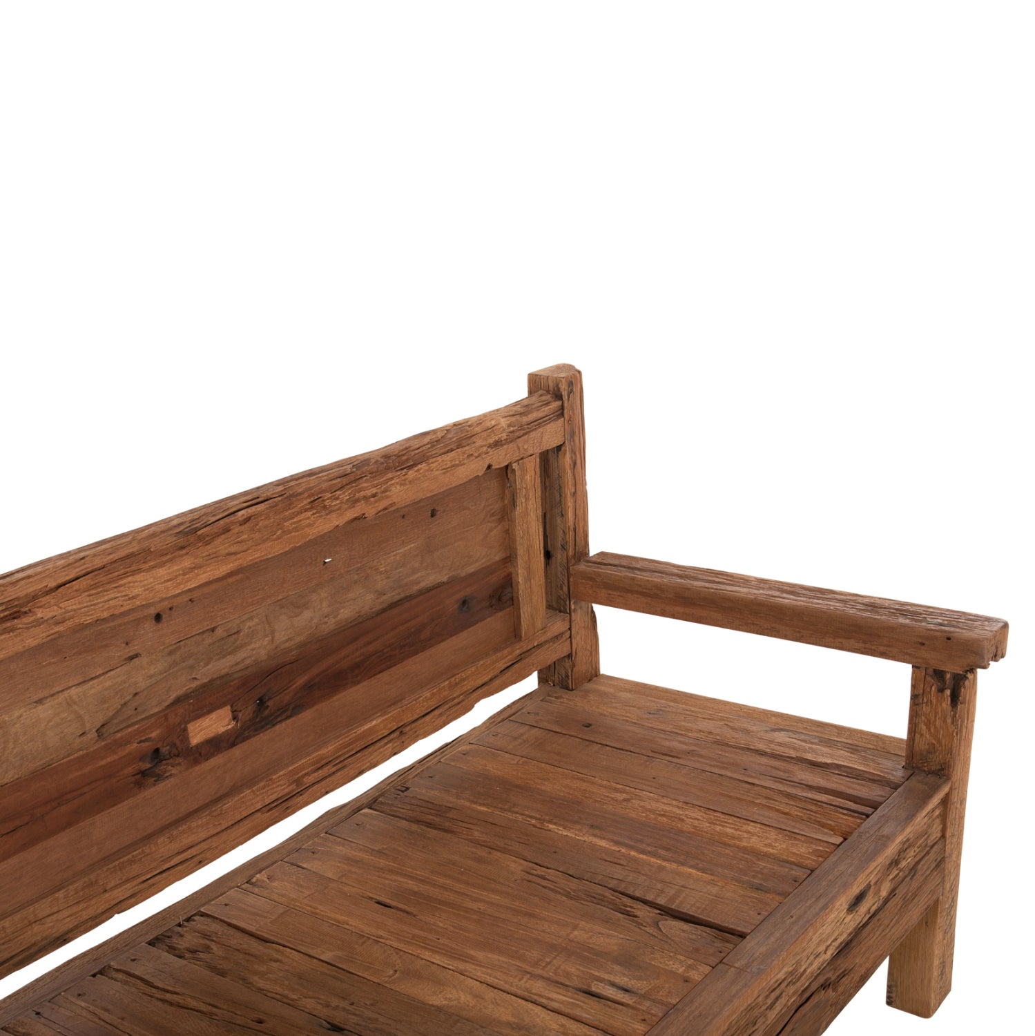 Пейка за трима THREEWAY рециклирана смесена дървесина 159.5x80x100Hсм.