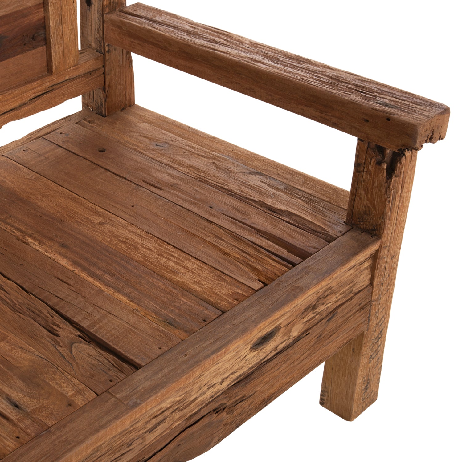 Пейка за трима THREEWAY рециклирана смесена дървесина 159.5x80x100Hсм.