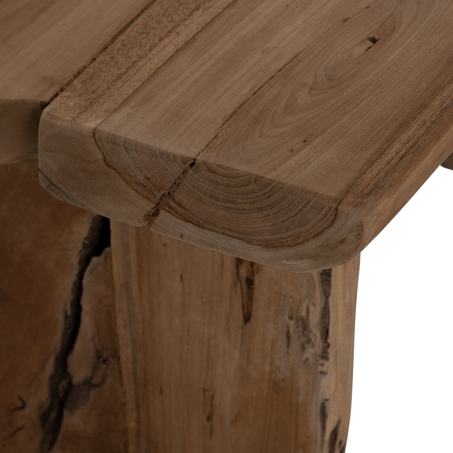 Пейка Yedi масивен тиков дървен материал натурален цвят 80x40x44H