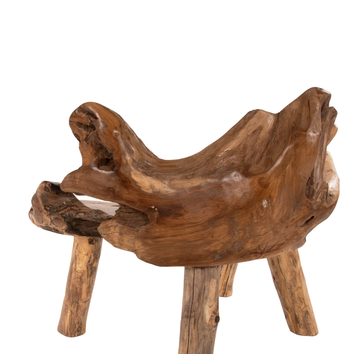 Пейка масивно тиково дърво естествен цвят 120x88x80 см.