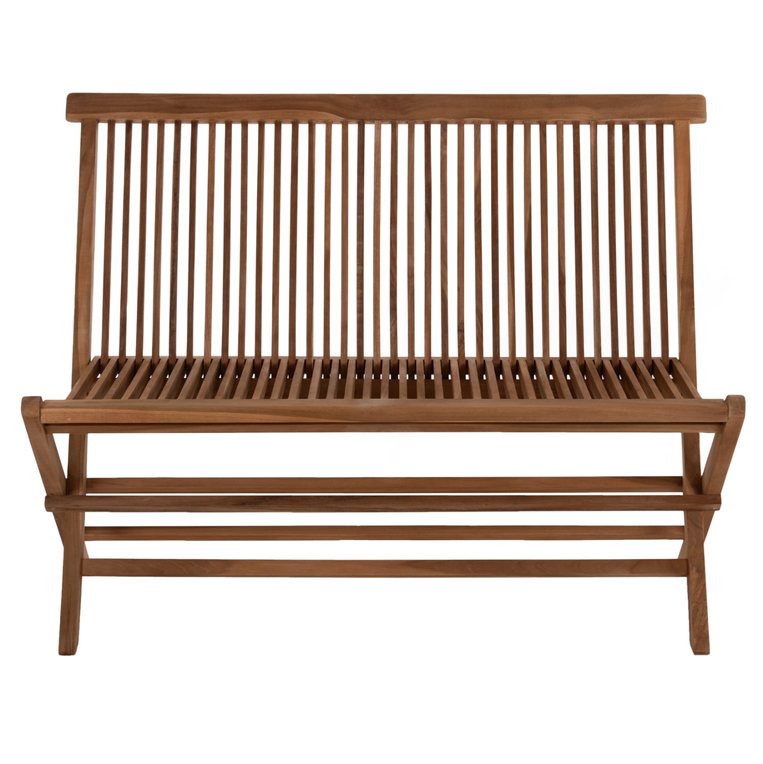 Пейка KENDALL сгъваема от тикова дървесина в натурален цвят 120x62x89Hсм.