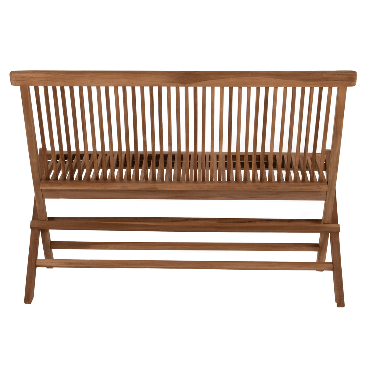 Пейка KENDALL сгъваема от тикова дървесина в натурален цвят 120x62x89Hсм.