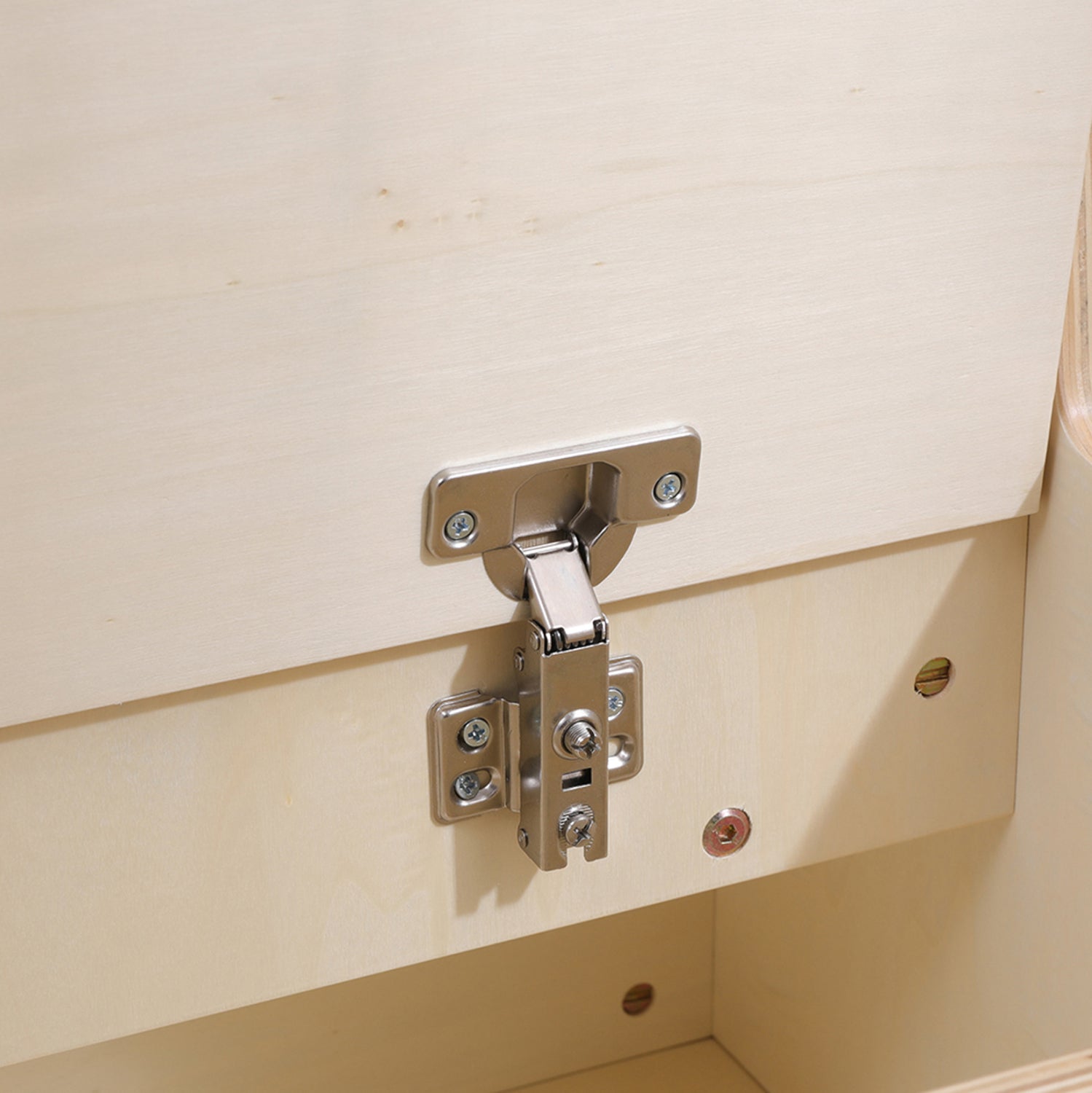 Детска пейка с място за съхранение RICKI MDF и шперплат естествен 63x4