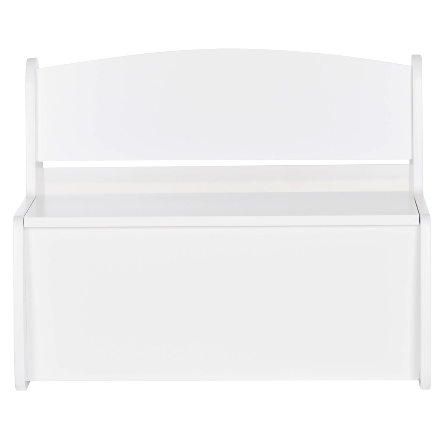 Детска пейка с място за съхранение RICKI MDF & ПДЧ бял 63x43x47 см