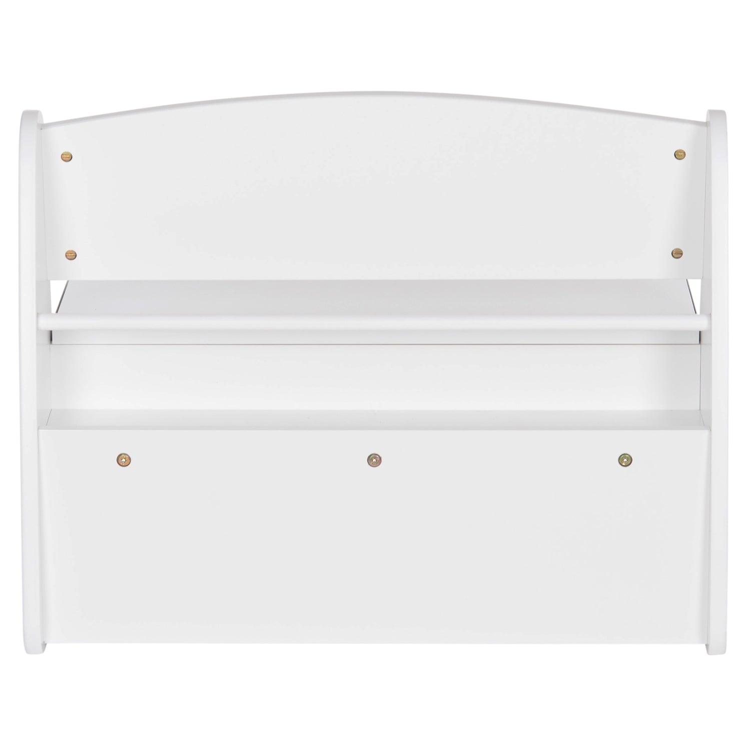 Детска пейка с място за съхранение RICKI MDF & ПДЧ бял 63x43x47 см