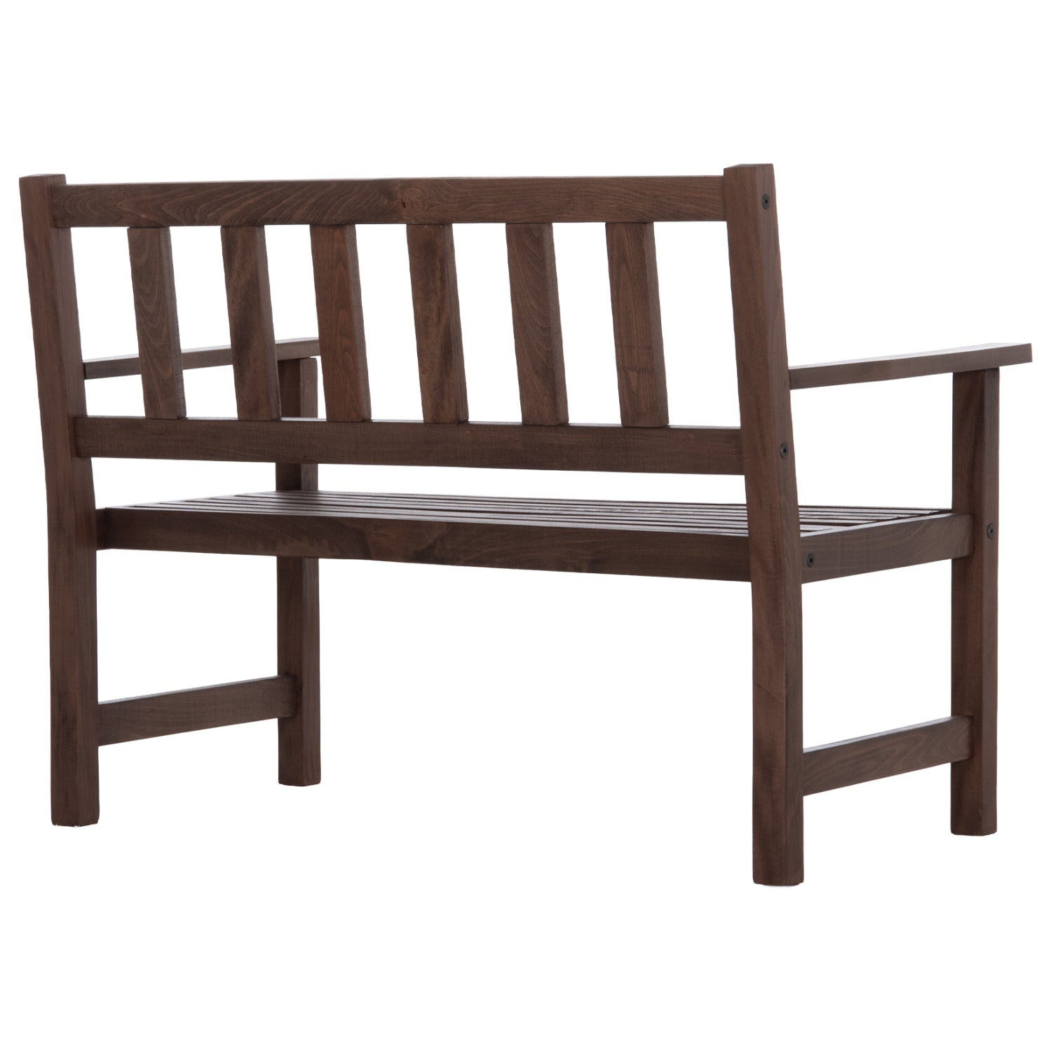 Двуместна пейка NAXOS FB95407 импрегнирана бук в цвят орех 110x68x84см